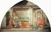 Fra Filippo Lippi The Birth and Naming of  St John the Baptist Sweden oil painting artist